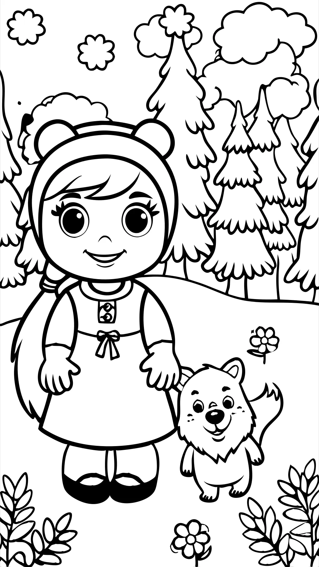 masha coloring pages